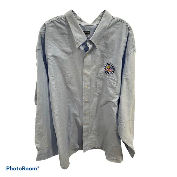 VAN HEUSEN‎ FCA 4XL EMBROIDERED DRESS SHIRT - Picture 1 of 3